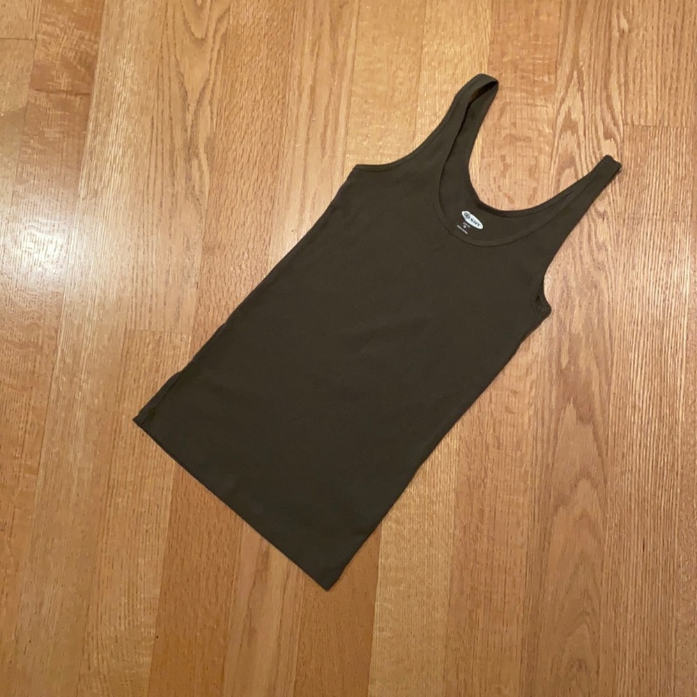 ❌SOLD (tan) OLD NAVY xs slim fit ribbed tank - Picture 1 of 2
